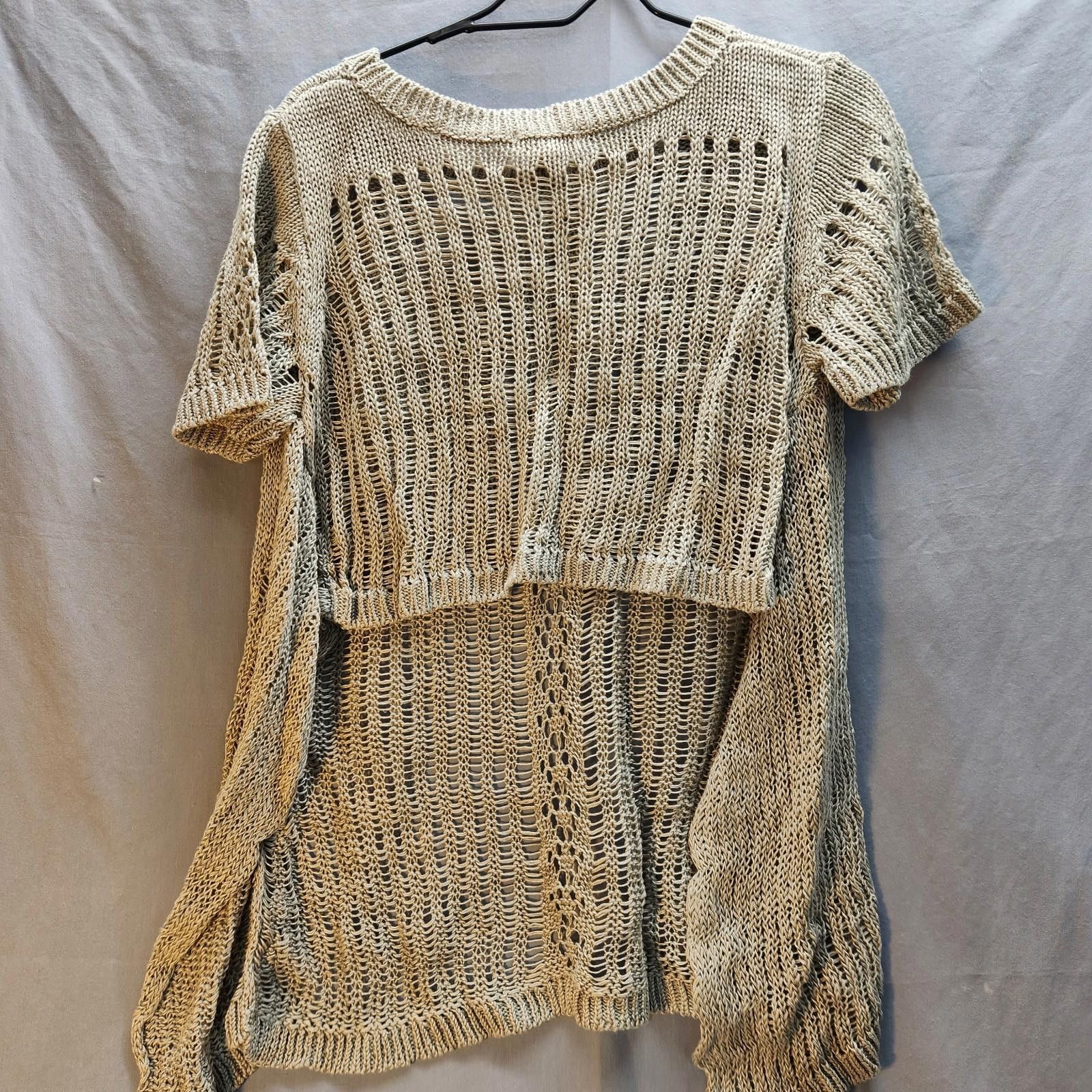 Sundae School Sundance Long Sleeve Linen Crochet Style Top Size Large Size L / US 10 / IT 46 - 5 Thumbnail