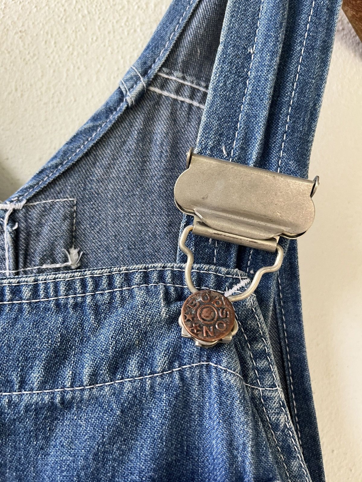 Vintage vintage BOBSON Denim Overalls/ Dungarees Size US 33 - 7 Thumbnail