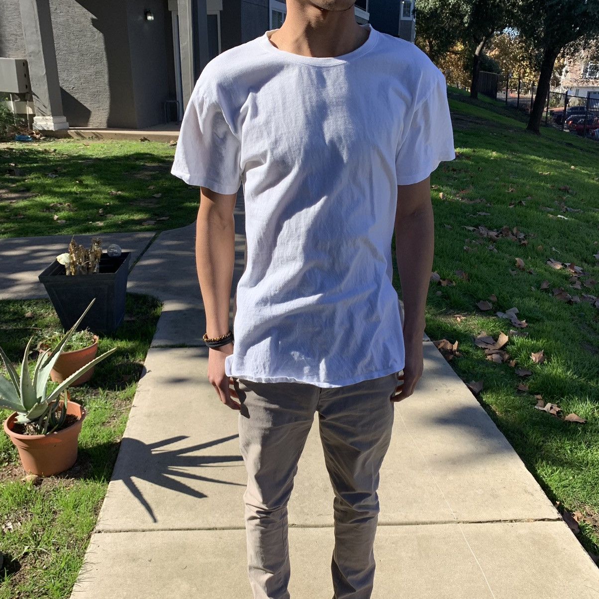 image of Fear Of God Collection One 2015-2016 Crew Neck T Shirt in White, Men's (Size Medium)