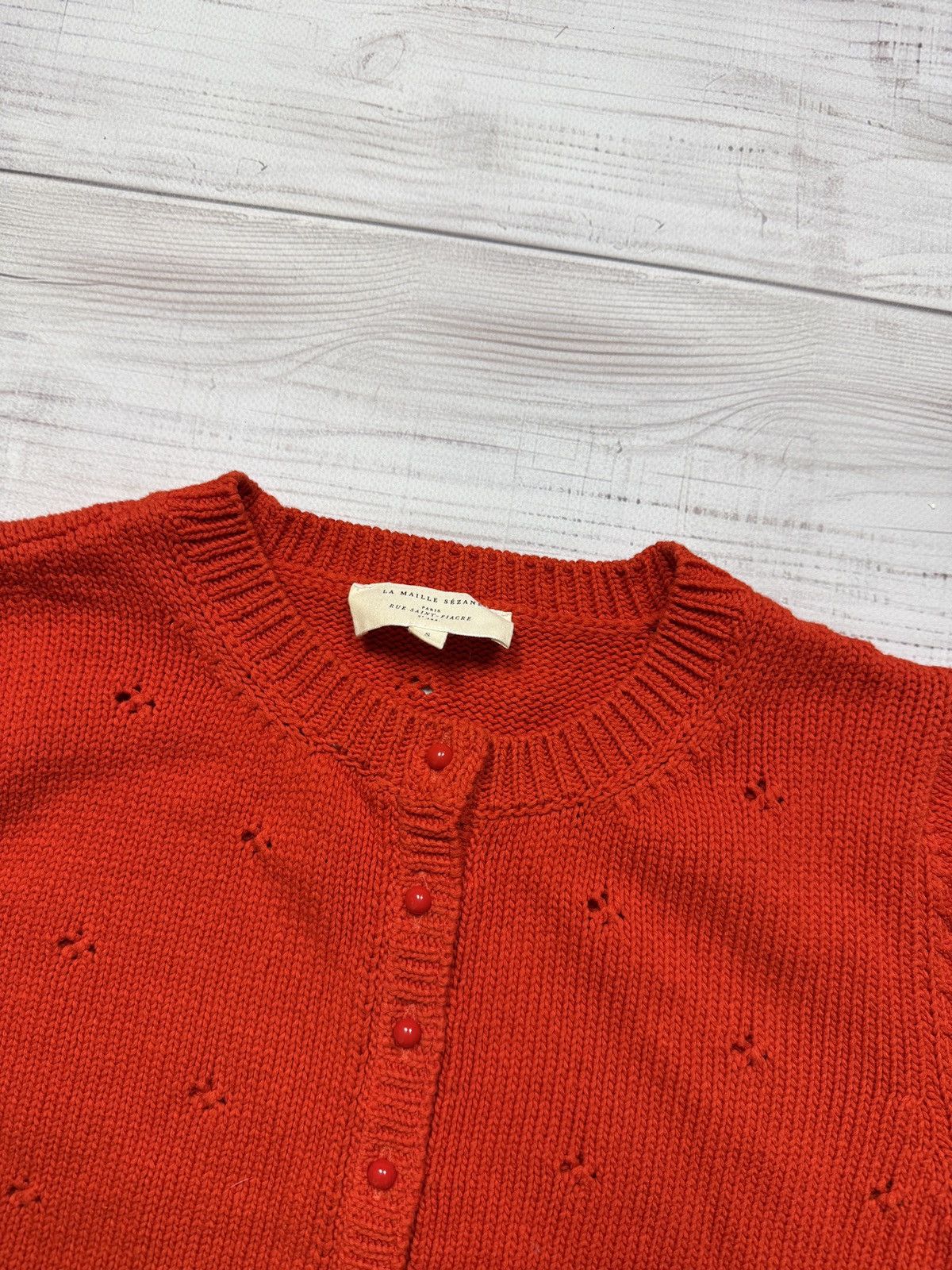 Sezane La Maille Sezane Knit Cardigan Sweater Vintage Size S / US 4 / IT 40 - 3 Thumbnail