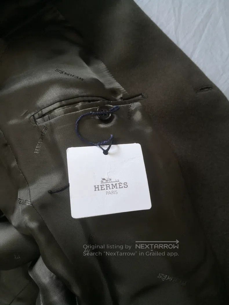 Hermes Hermes Men's cashmere coat, olive green, 100% cashmere Size US M / EU 48-50 / 2 - 4 Thumbnail