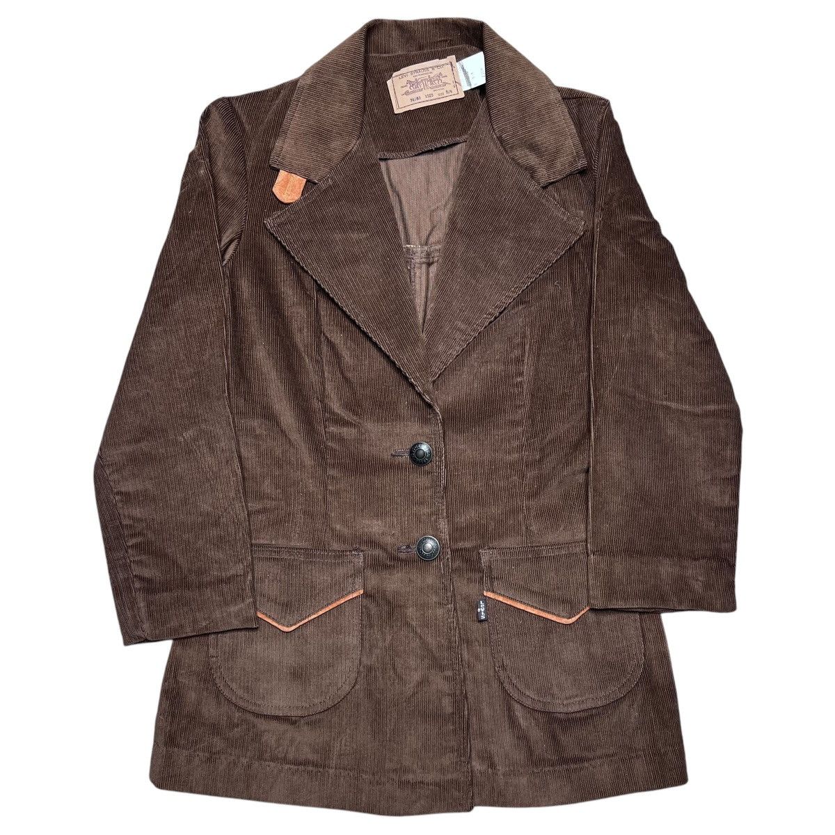 Levi's × Vintage Vintage 1970s Levi’s Two Pocket Brown Corduroy Blazer Jacket Size S / US 4 / IT 40 - 1 Thumbnail