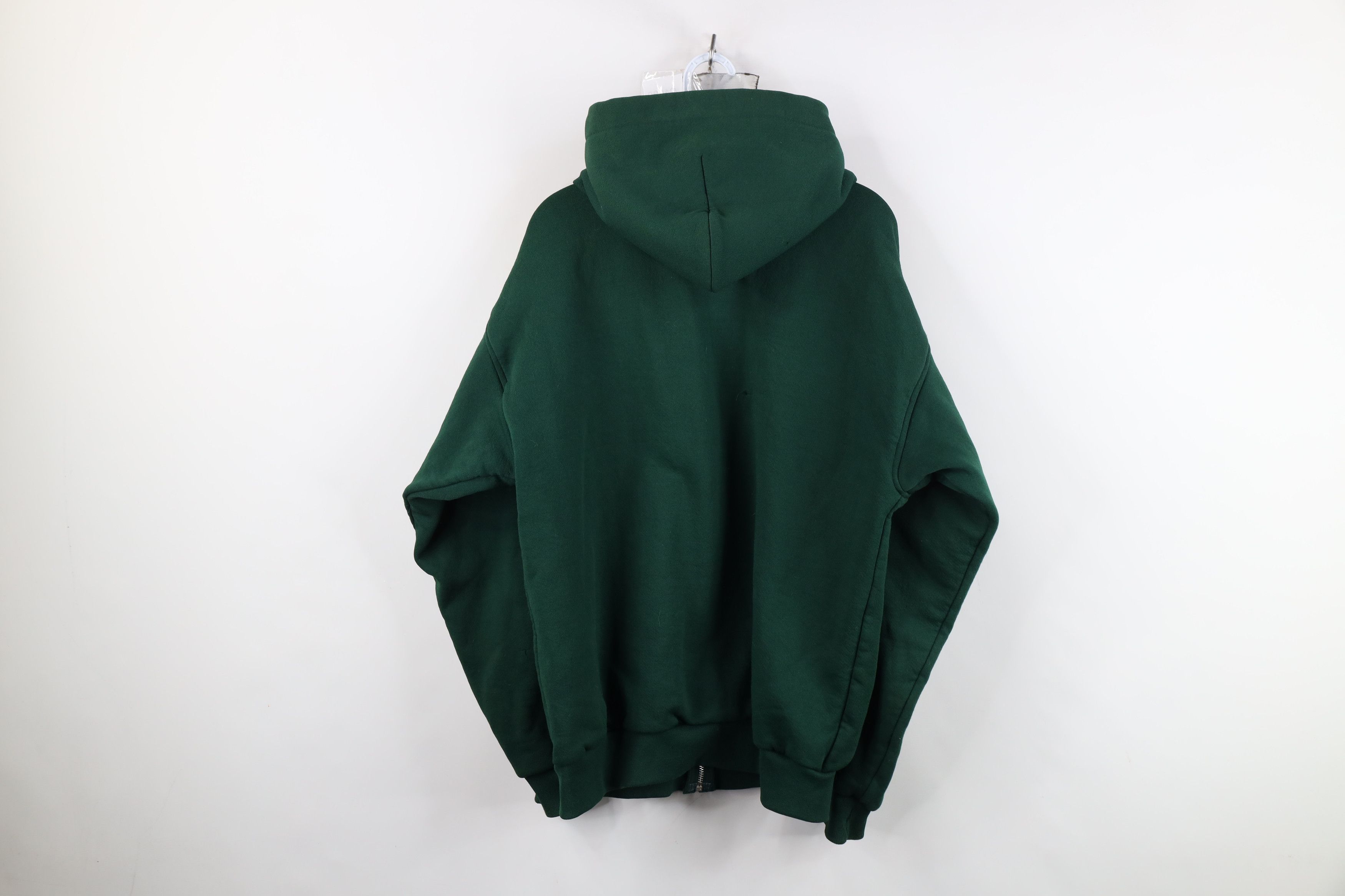 Vintage Vintage 90s Streetwear Thermal Lined Blank Zip Hoodie Size US L / EU 52-54 / 3 - 13 Thumbnail