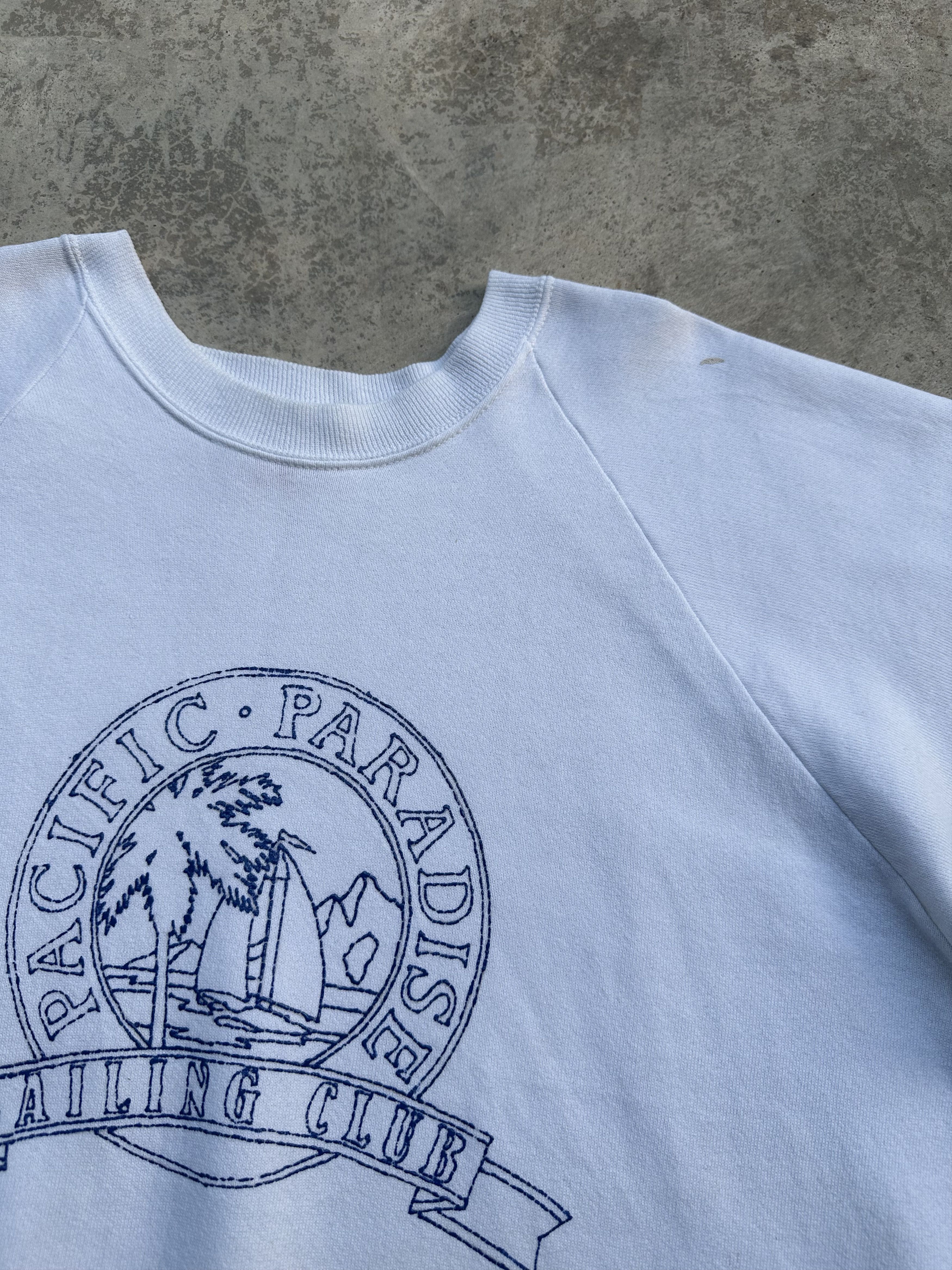 Fruit Of The Loom Vintage 80s Pacific Paradise Sailing Club Sweatshirt Size US XL / EU 56 / 4 - 7 Thumbnail