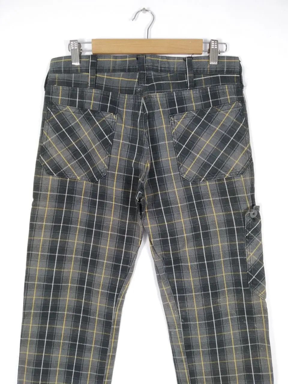 Japanese Brand Milkboy Vintage Japanese Plaid Tartan Punk Pants, Size M Size US 31 - 4 Thumbnail