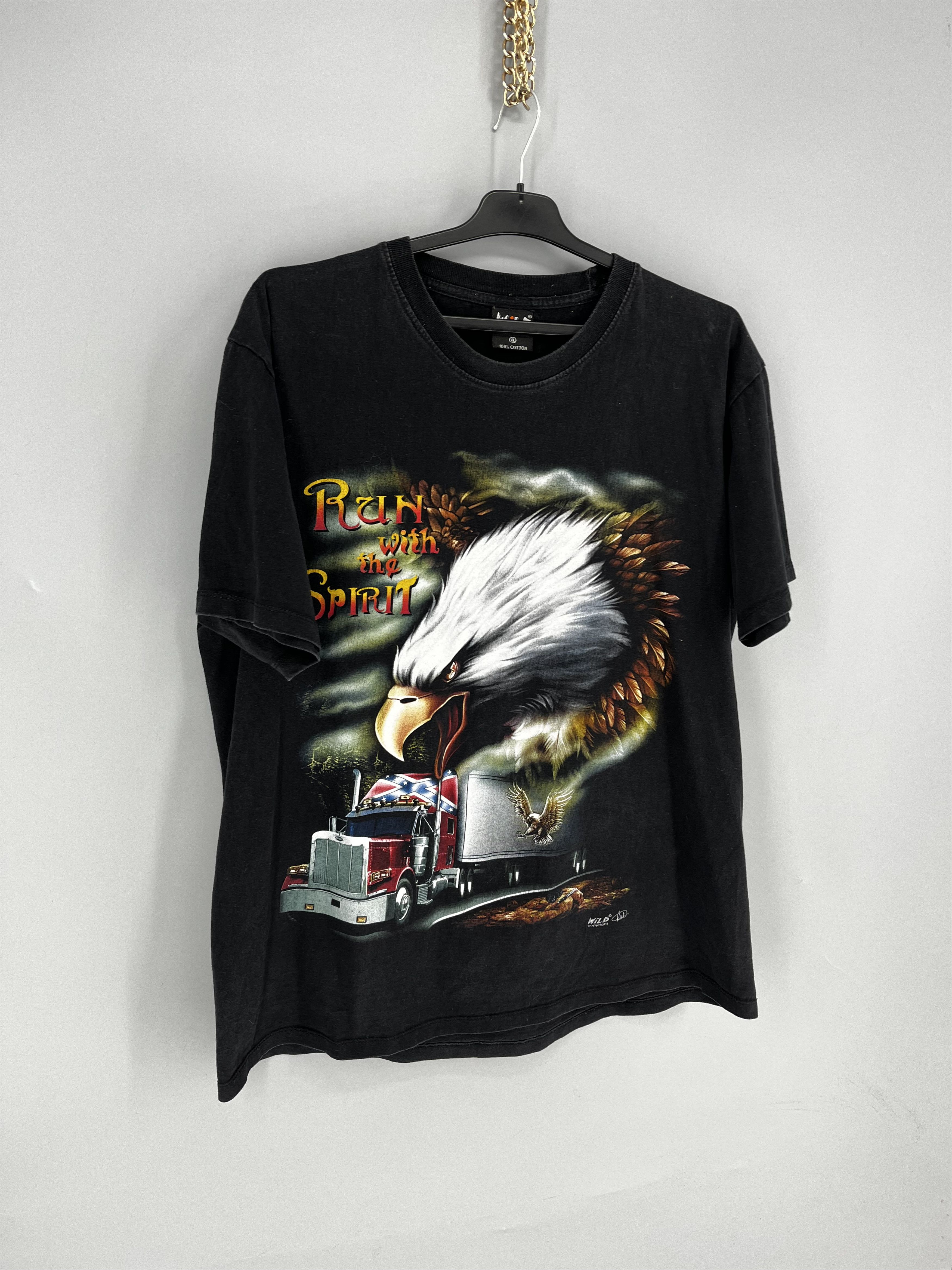 Band Tees Vintage America Eagle On the Sky Double Side Overprinted Tee Size US XL / EU 56 / 4 - 3 Thumbnail