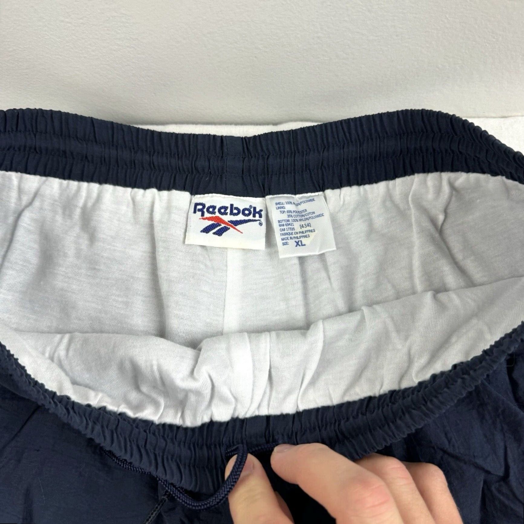Reebok VINTAGE Reebok Track Pants Mens XL Blue Sports Grunge Baggy Drawstring Pants Size US 36 / EU 52 - 5 Thumbnail