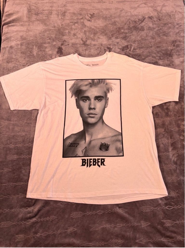 Justin Bieber Men's Justin Bieber Graphic T-shirt XXL White Size US XXL / EU 58 / 5 - 2 Thumbnail