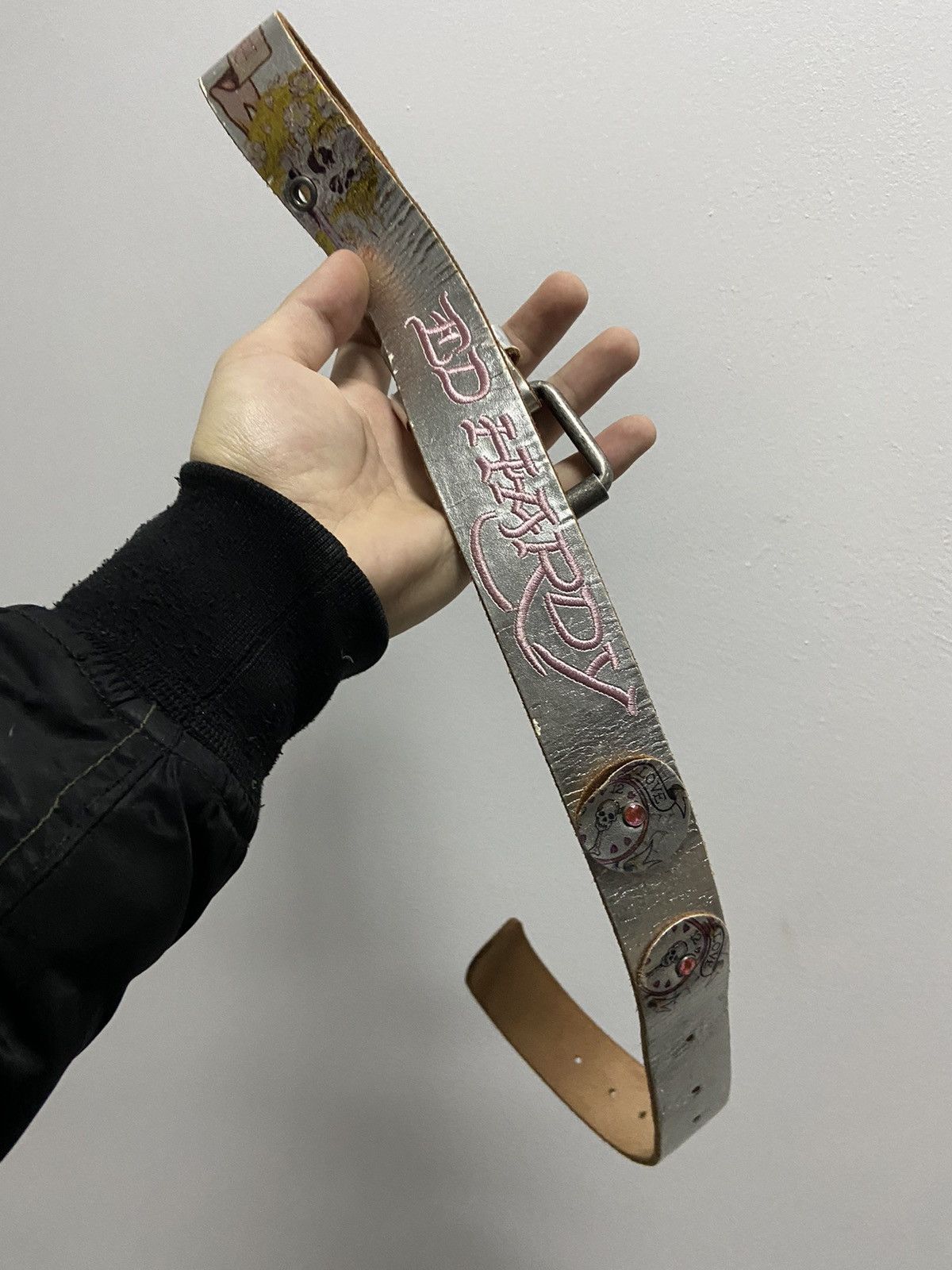 Ed Hardy × Vintage Ed Hardy Vintage All Print Belt Skull Tattoo Y2K Size ONE SIZE - 2 Thumbnail