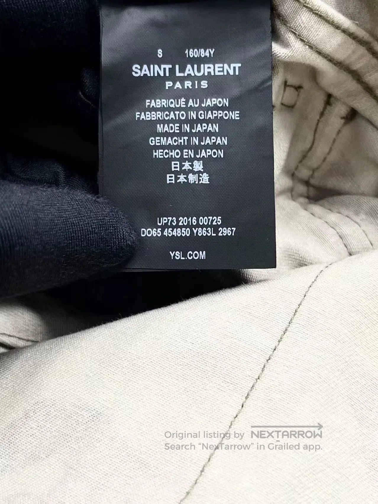 Saint Laurent Paris army green camouflage jacket with logo. Size US S / EU 44-46 / 1 - 5 Thumbnail
