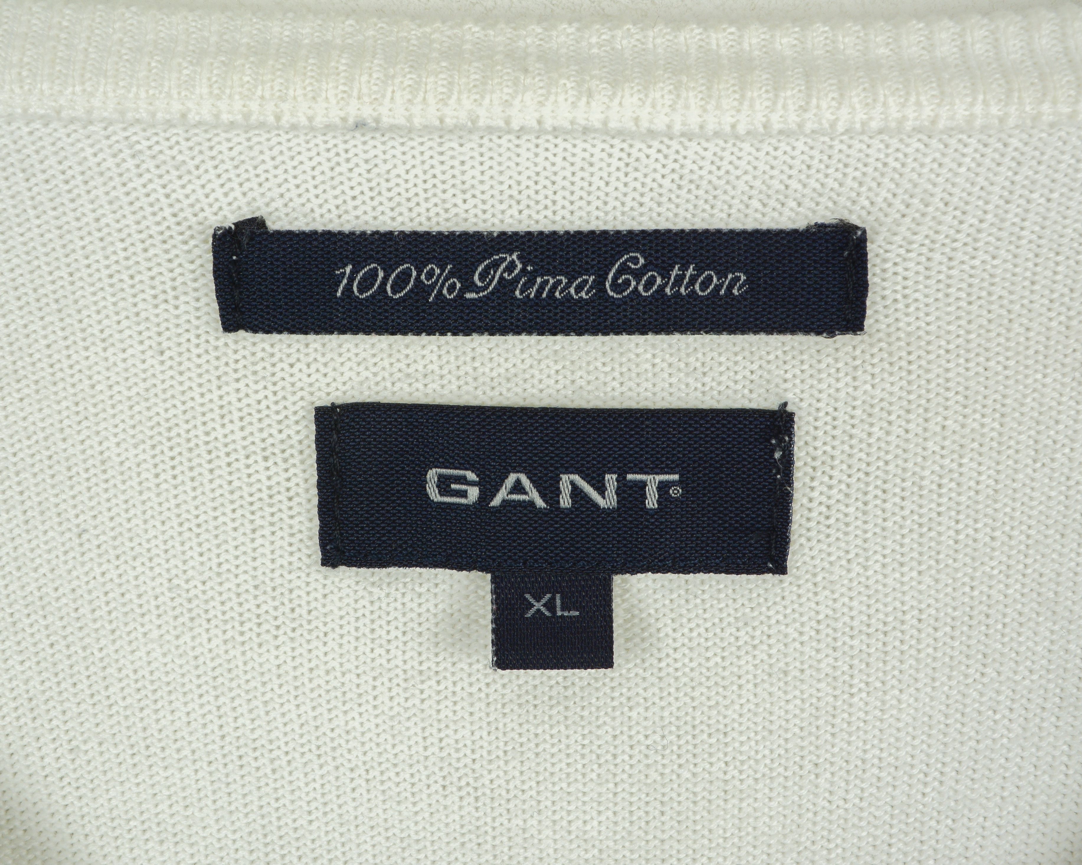 Gant Men XL Pima Cotton Sweater Jumper Pullover Diamond Pattern Size US XL / EU 56 / 4 - 4 Thumbnail