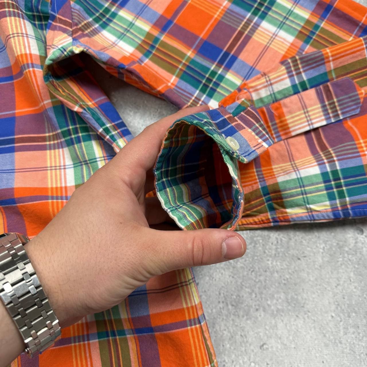 Ralph Lauren Ralph Lauren Slim Fit Stretch Oxford Plaid Button-Up Shirt Size US M / EU 48-50 / 2 - 15 Thumbnail