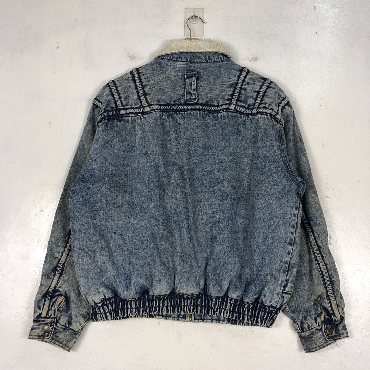 Japanese Brand Chimney Sherpa Style Denim Washstone Jacket Size US M / EU 48-50 / 2 - 7 Thumbnail