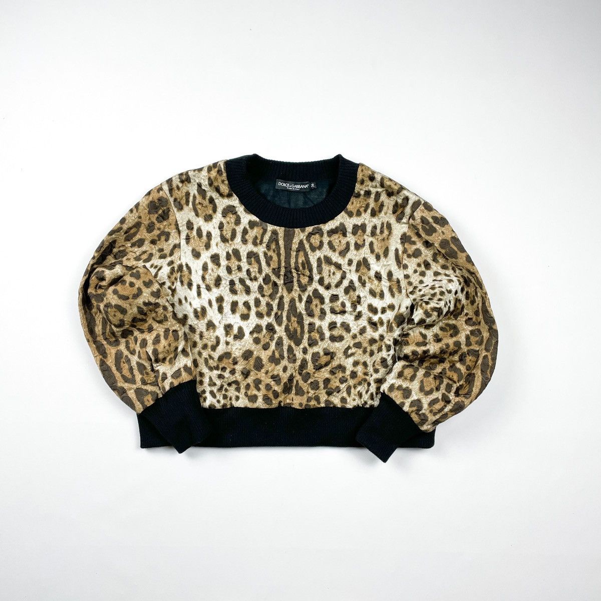 Dolce & Gabbana Dolce & Gabbana Leopard Print Crop Crewneck Size XS / US 0-2 / IT 36-38 - 3 Thumbnail