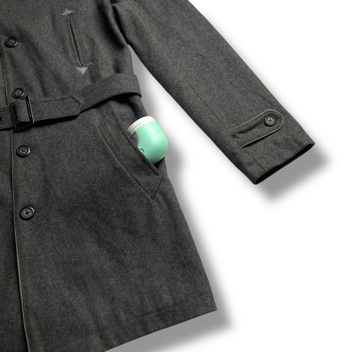 If Six Was Nine 🇯🇵 SEMANTIC DESIGN PUNK AVANT GARDE BELTED WOOL TRENCH COAT Size US L / EU 52-54 / 3 - 7 Thumbnail
