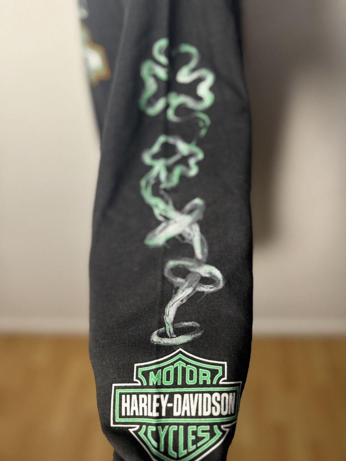Harley Davidson Vintage Harley-Davidson Longsleeve 2015 Green Print Size US M / EU 48-50 / 2 - 6 Thumbnail