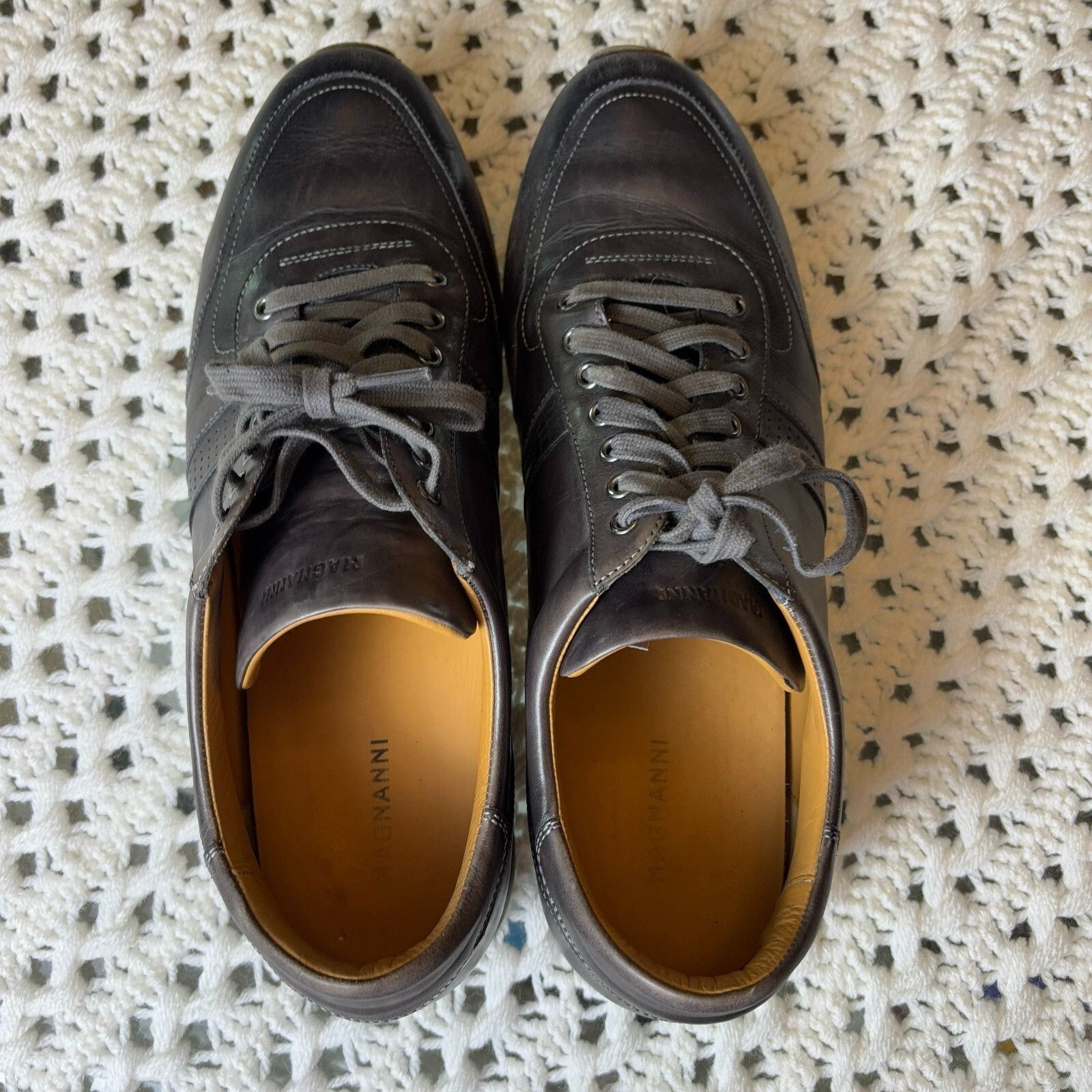 Magnanni Magnanni Pueblo Men 11.5 Low Top Sneakers, Black Leather, Ca Size US 11.5 / EU 44-45 - 20 Thumbnail
