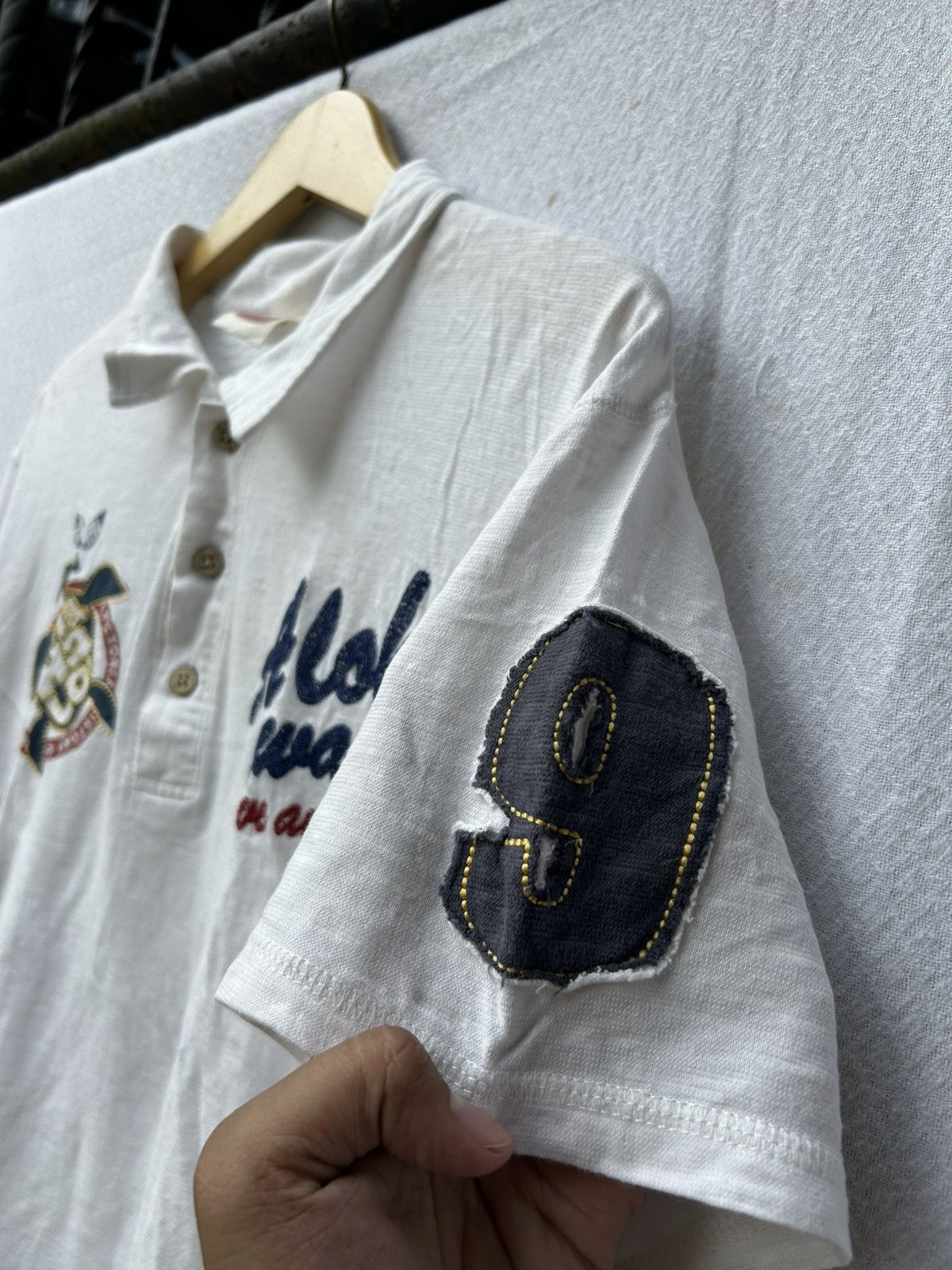 If Six Was Nine × Japanese Brand × Le Grande Bleu (L.G.B.) Aloha Style Poem Polo Shirt Size US L / EU 52-54 / 3 - 7 Thumbnail