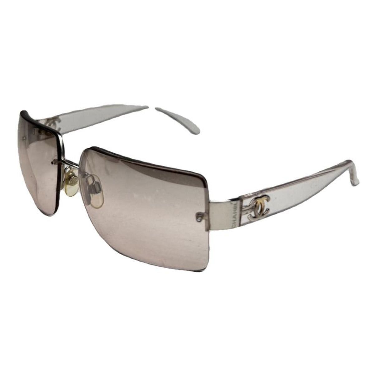 Chanel Silver Plastic Sunglasses Size ONE SIZE - 1 Thumbnail