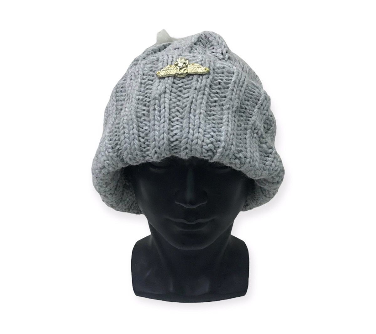 image of Lds Plain Beanie Hat in Grey, Men's