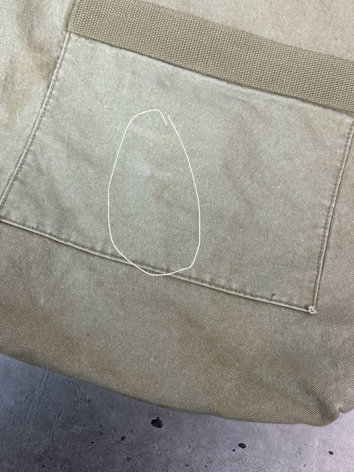 Armani Exchange Vintage Armani Exchange Beige Denim Washed Handle Bag Size ONE SIZE - 13 Thumbnail