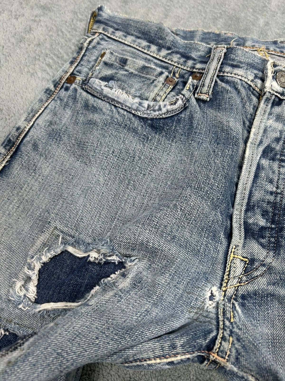 Kapital Kapital Boro Distressed Patchwork Denim Jeans Size US 30 / EU 46 - 7 Thumbnail