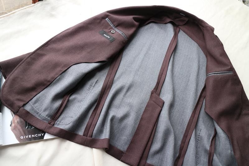 Paoloni Paoloni Burgundy Blazer w/ Elbow Patches Size 52 Size 52S - 7 Thumbnail