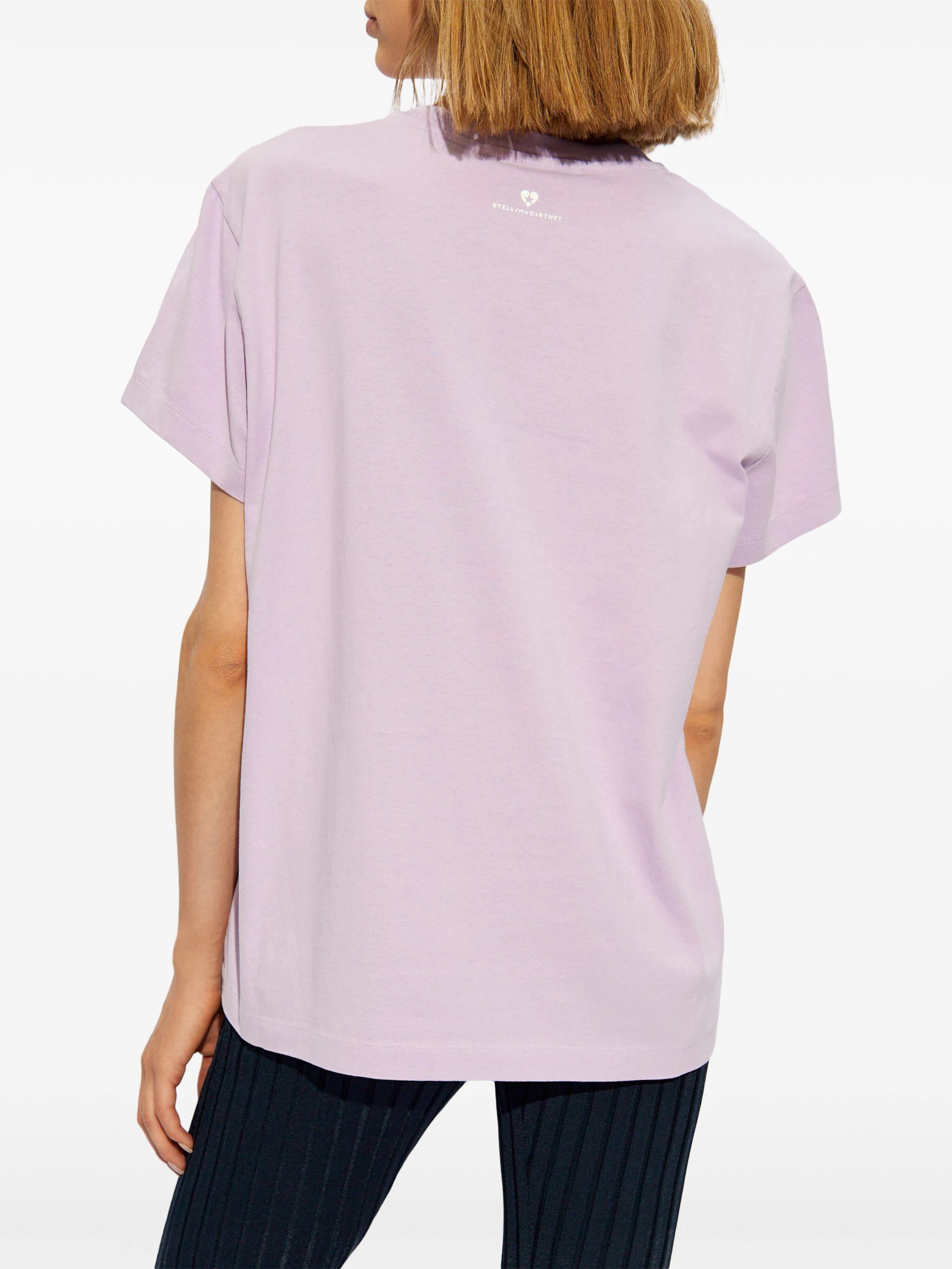 Stella McCartney o1s22i1n1024 Iconic Mini Heart T-Shirt in Purple Size XS / US 0-2 / IT 36-38 - 4 Thumbnail