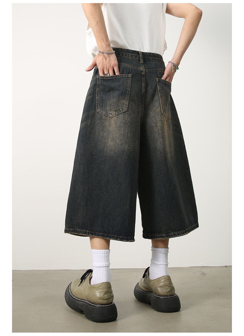Japanese Brand × Vintage Japanese retro distressed loose denim shorts Size US 32 / EU 48 - 3 Thumbnail