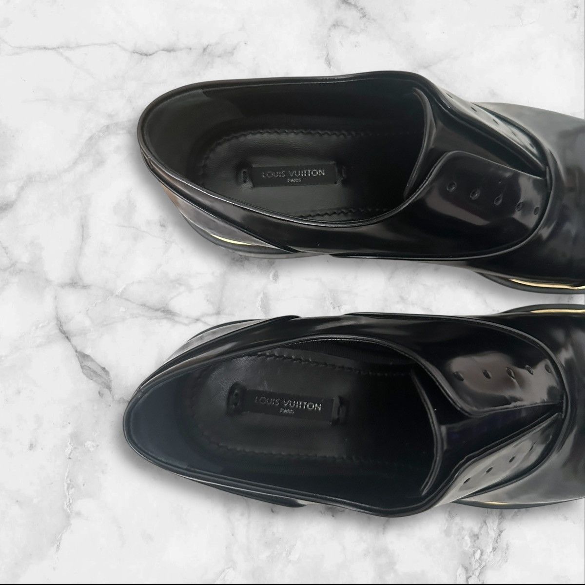 Louis Vuitton LV Premium Gold Line Dress Shoes Size US 9.5 / EU 42-43 - 3 Thumbnail