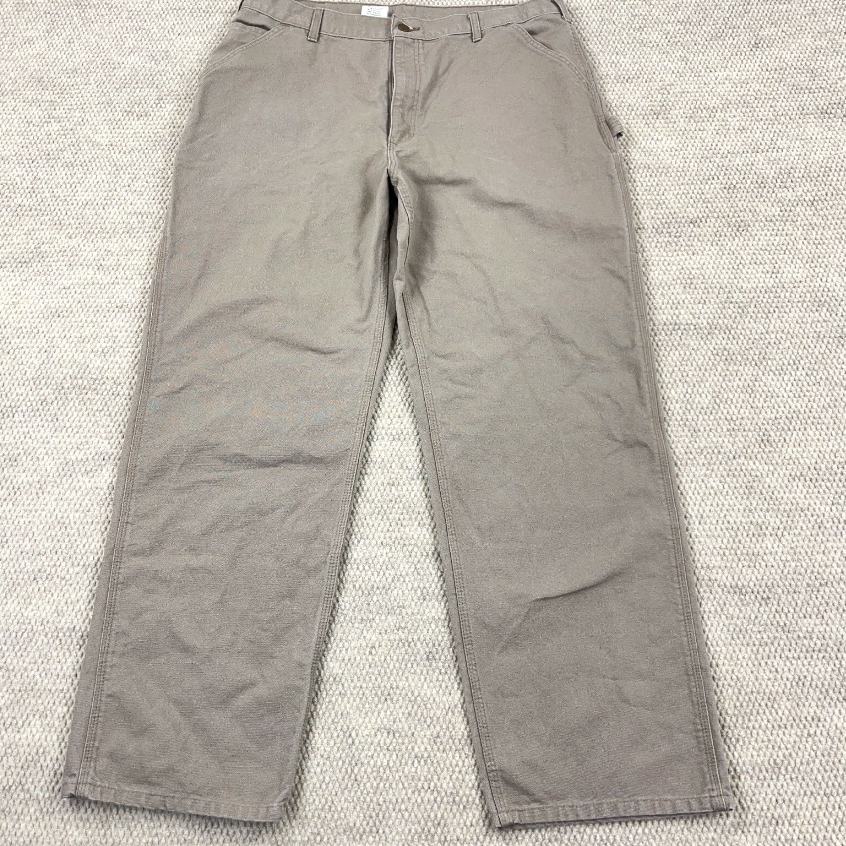 Carhartt Carhartt Pants Men 40x304 Tan Carpenter Canvas Jeans Work Wear Baggy B11 DES Size US 40 / EU 56 - 3 Thumbnail