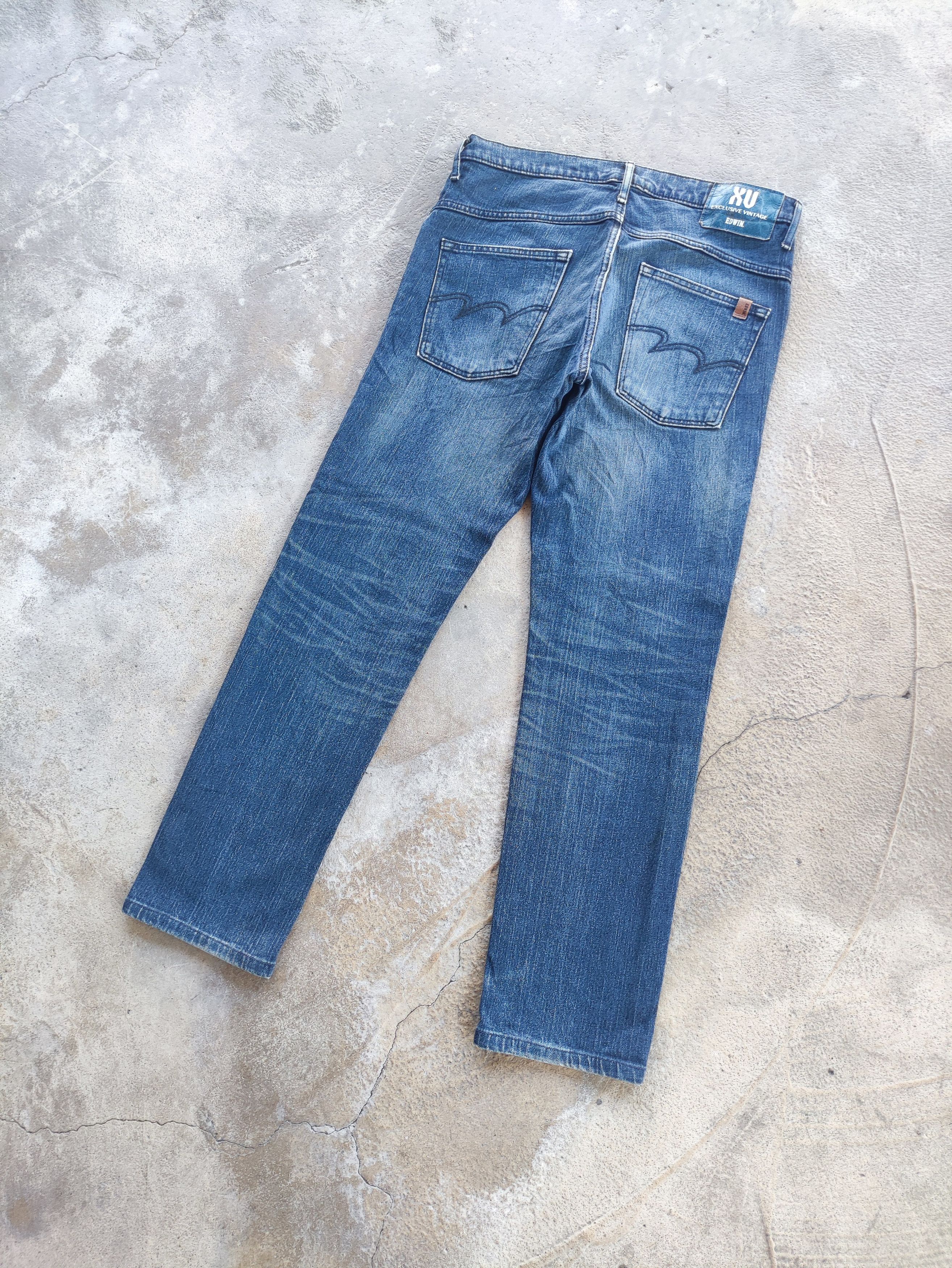 Edwin × Jean × Vintage Vintage Edwin StoneWash Distressed Faded Denim Pants Jeans Size US 32 / EU 48 - 9 Thumbnail