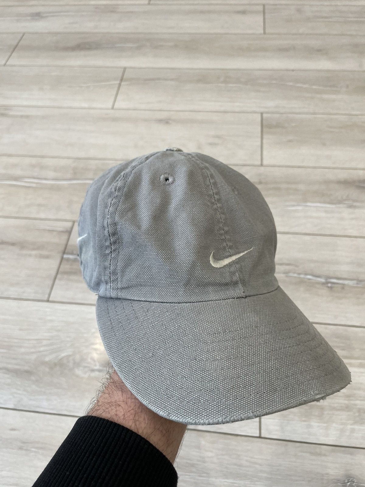 Nike × Vintage Vintage hype streetwear Nike Swoosh logo cap distressed Size ONE SIZE - 1 Thumbnail