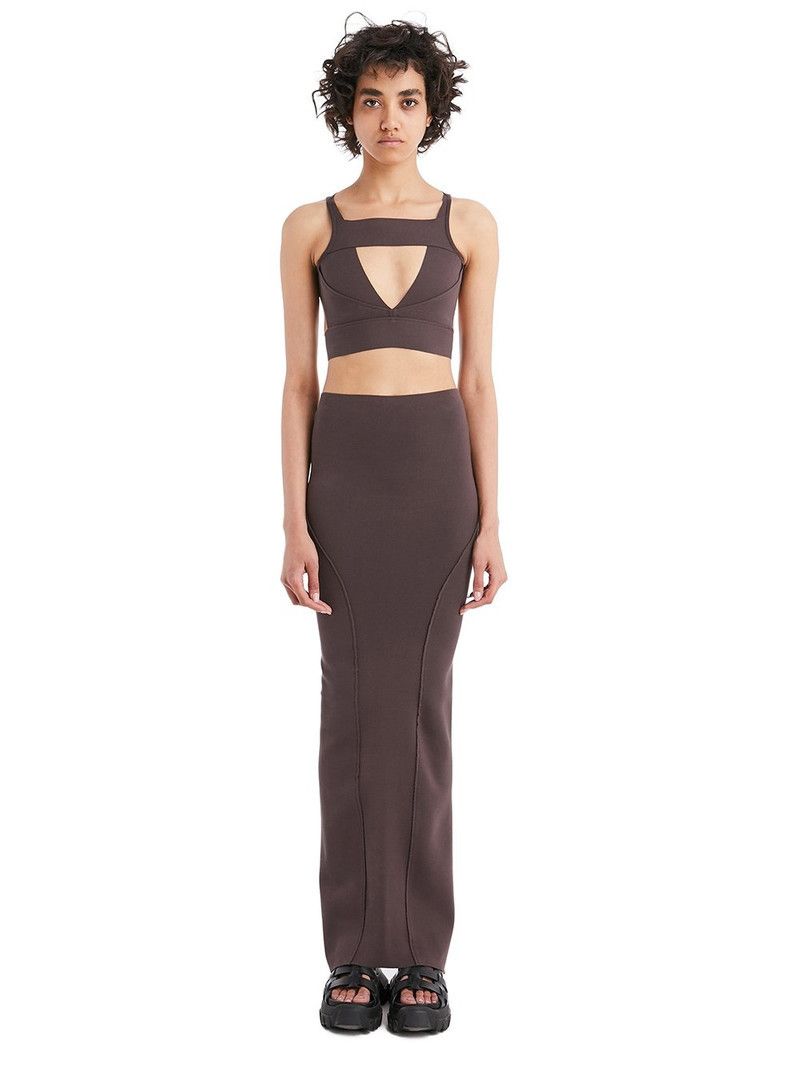Rick Owens o1y0126 Crop Top in Chocolate Brown Size XS / US 0-2 / IT 36-38 - 6 Thumbnail