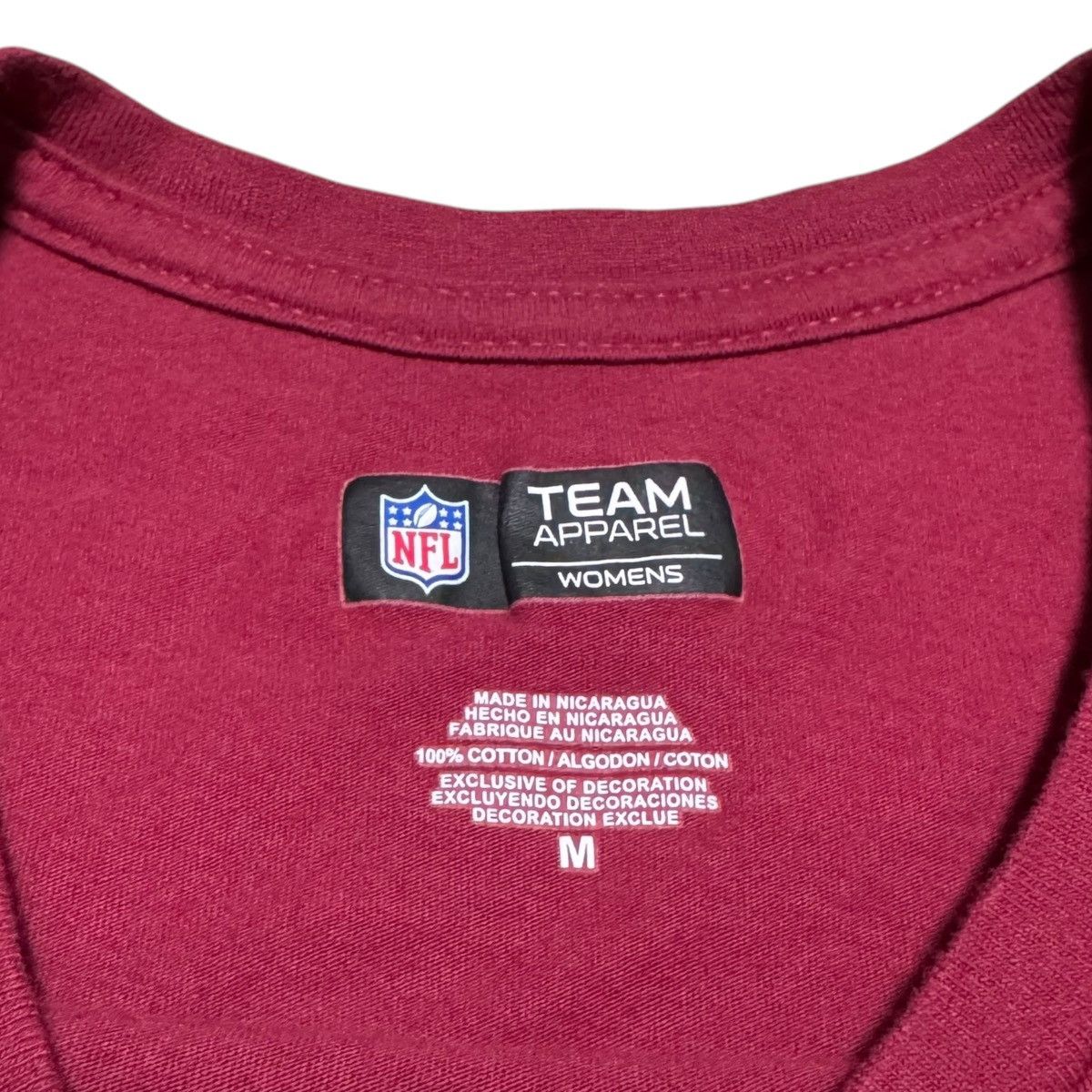 NFL Washington Redskins Rhinestone Logo Shirt Women’s Small Size S / US 4 / IT 40 - 4 Thumbnail