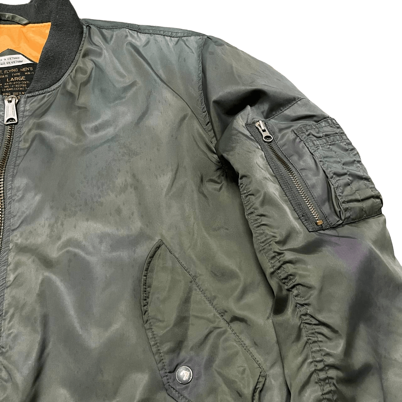 Japanese Brand Vintage Ma1 Bayleaf Military Bomber Flying Jacket Size US L / EU 52-54 / 3 - 5 Thumbnail
