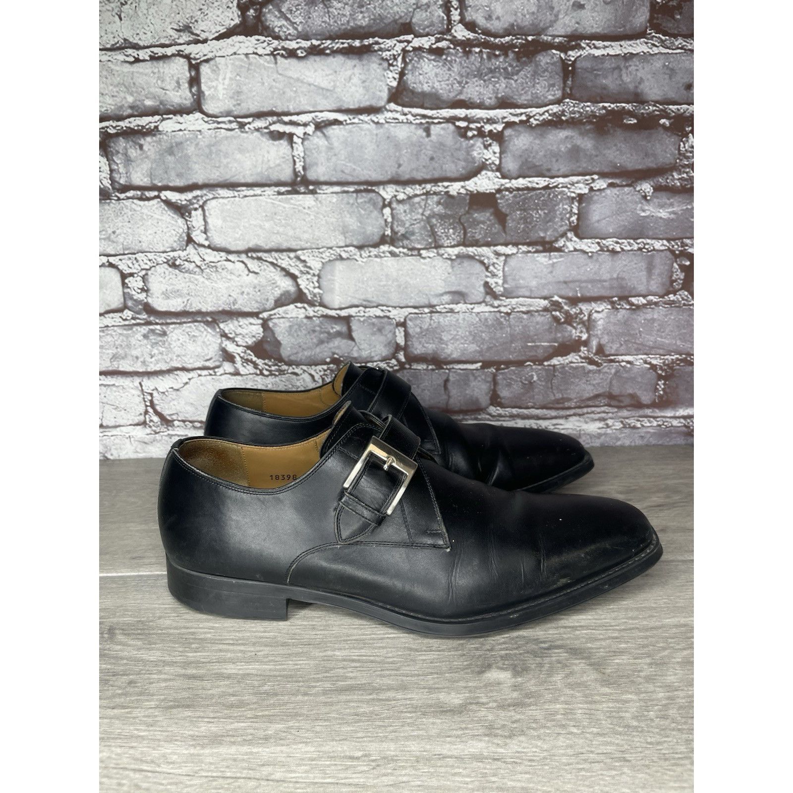 Magnanni Magnanni Black Leather Buckle Monk Strap Loafers Dress Shoes Size US 9.5 / EU 42-43 - 17 Thumbnail