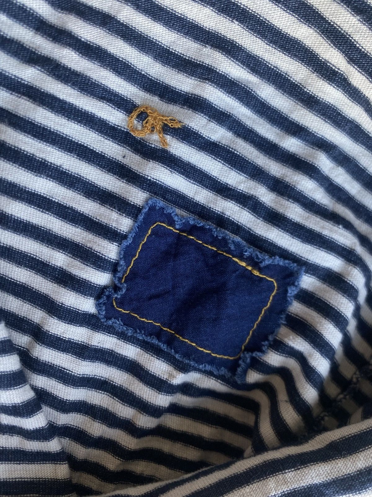 45rpm 45RPM Indigo Striped Hoodie Made in Japan Navy White Border Size US S / EU 44-46 / 1 - 17 Thumbnail
