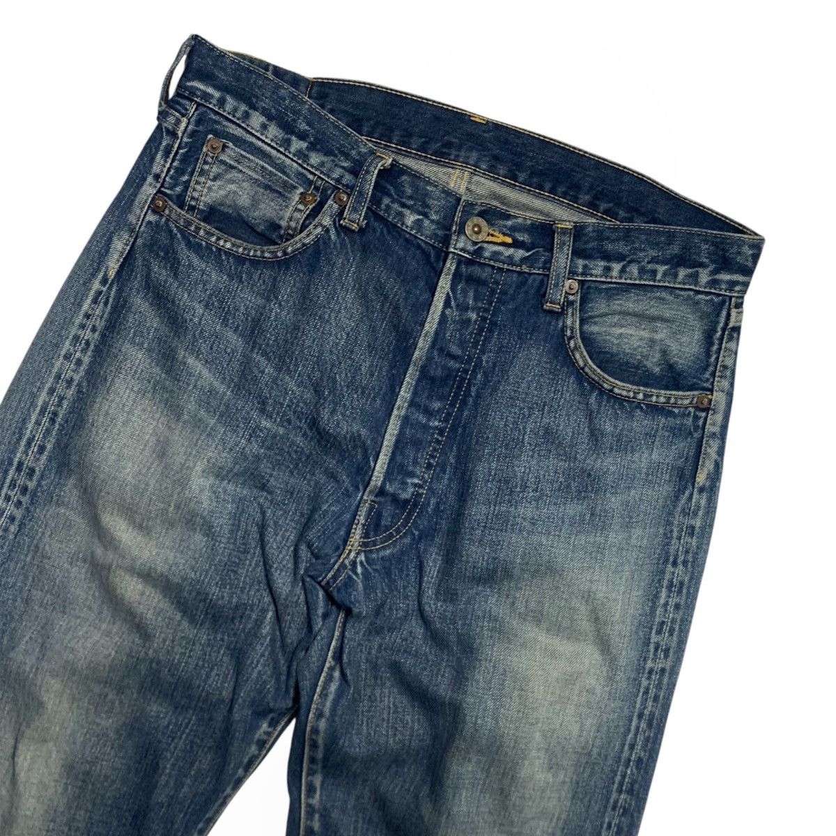 Japanese Brand × Vintage Old summer japan redline denim jeans Size US 36 / EU 52 - 2 Thumbnail