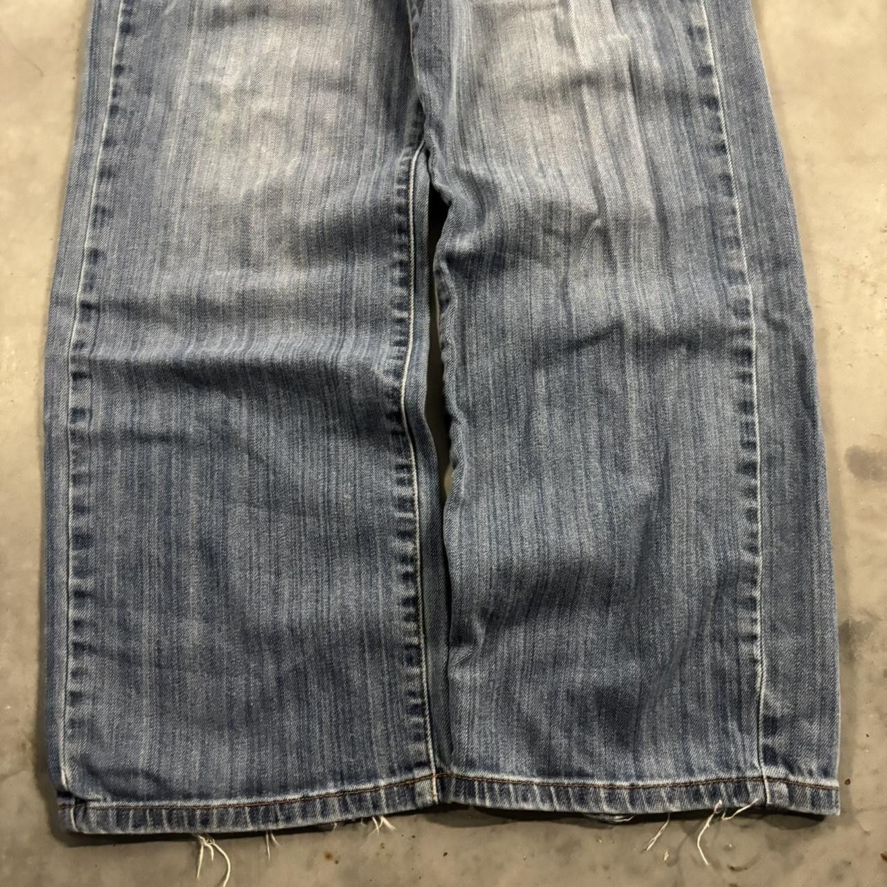 Vintage Crazy Vintage Y2K/2000s Grunge Faded Wash Distressed Denim Jeans! 34x30 Size US 34 / EU 50 - 6 Thumbnail