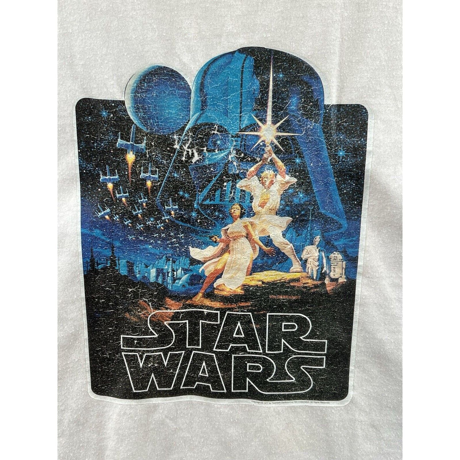 Changes Changes 1977 Star Wars A New Hope Promo Ringer Iron On Tee Size US L / EU 52-54 / 3 - 4 Thumbnail