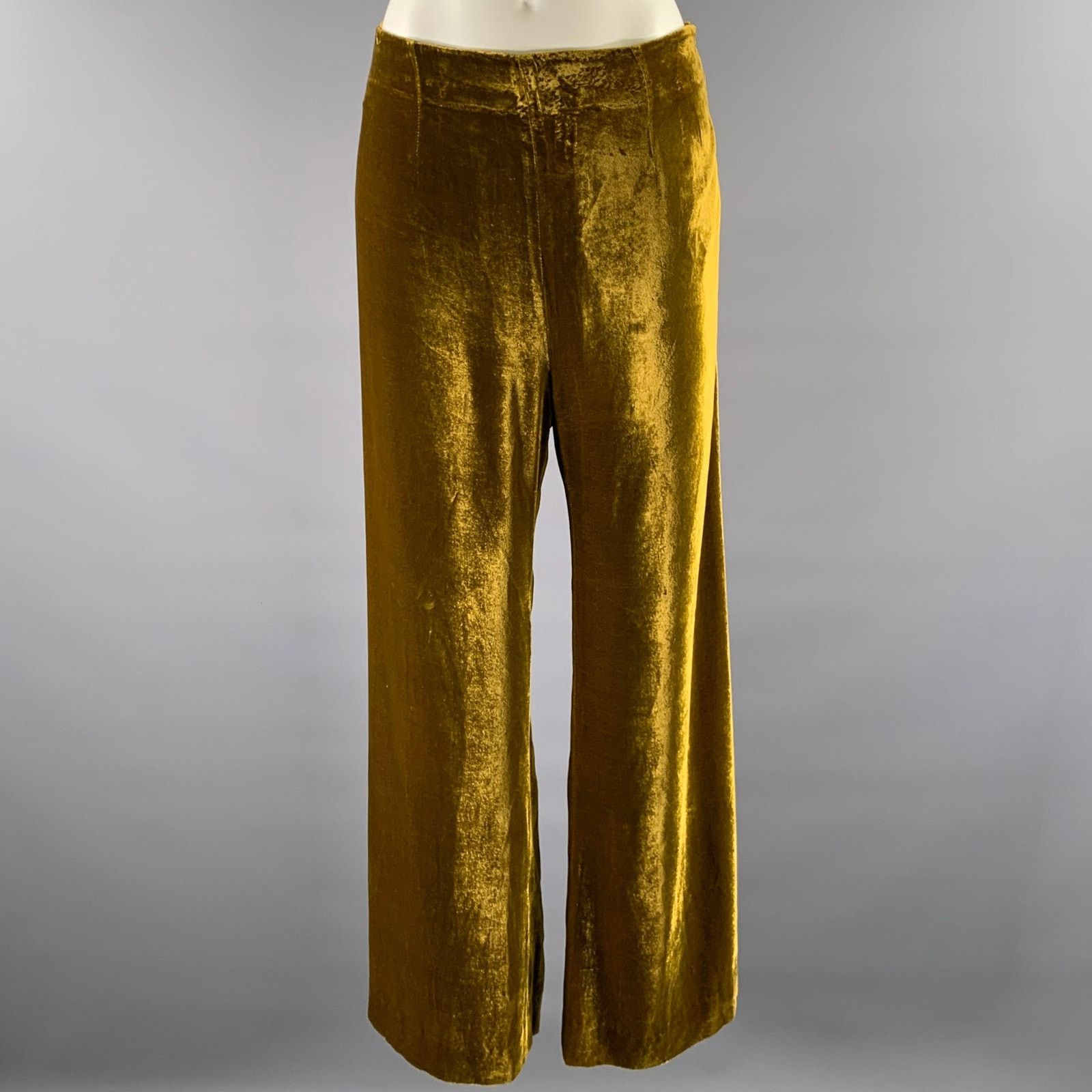 Other GALVAN LONDON Size 8 Gold Viscose Blend Palazzo Pants Size US 30 / EU 46 - 1 Thumbnail