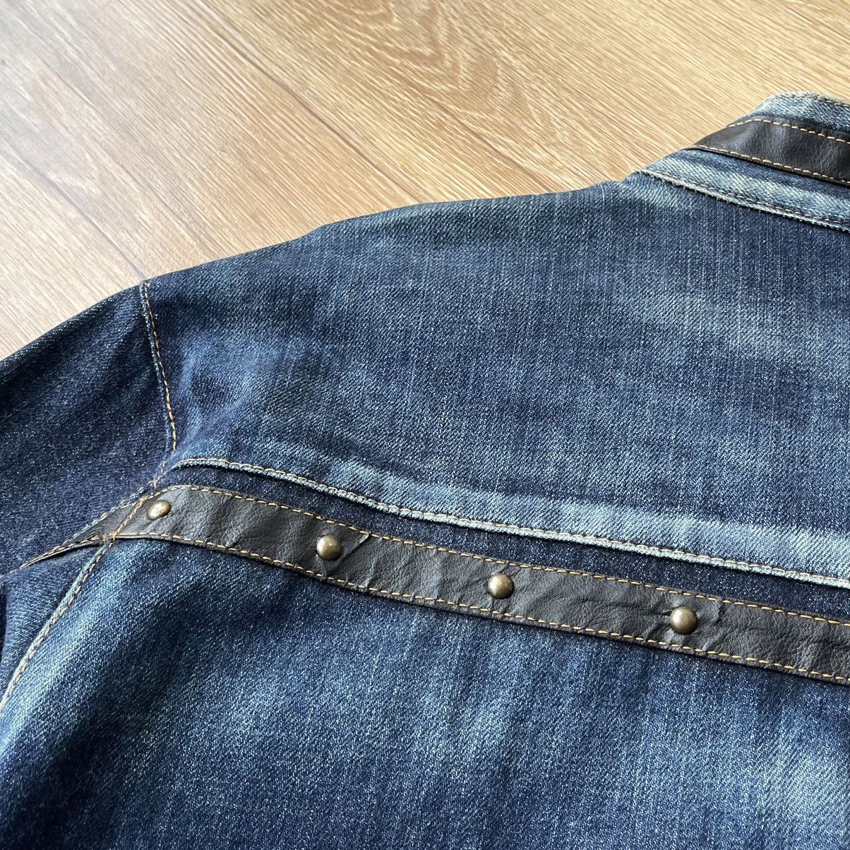 If Six Was Nine Vintage Distressed Carpenter Moto Zip Denim Jacket y2k Size US L / EU 52-54 / 3 - 13 Thumbnail