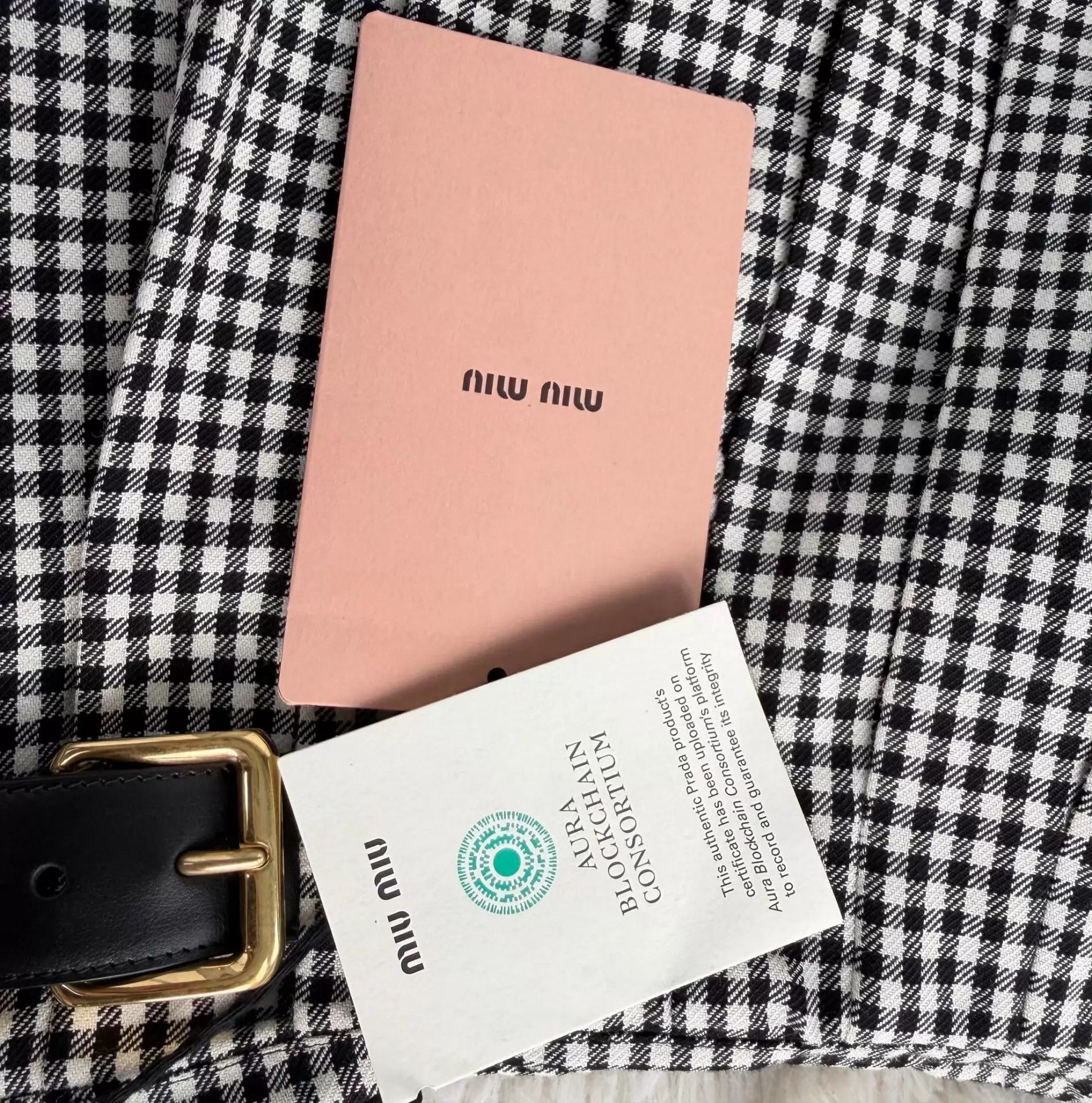 Miu Miu MIU MIU Plaid Pleated Skirt 38 New With Tags Size 26" / US 2 / IT 38 - 5 Thumbnail