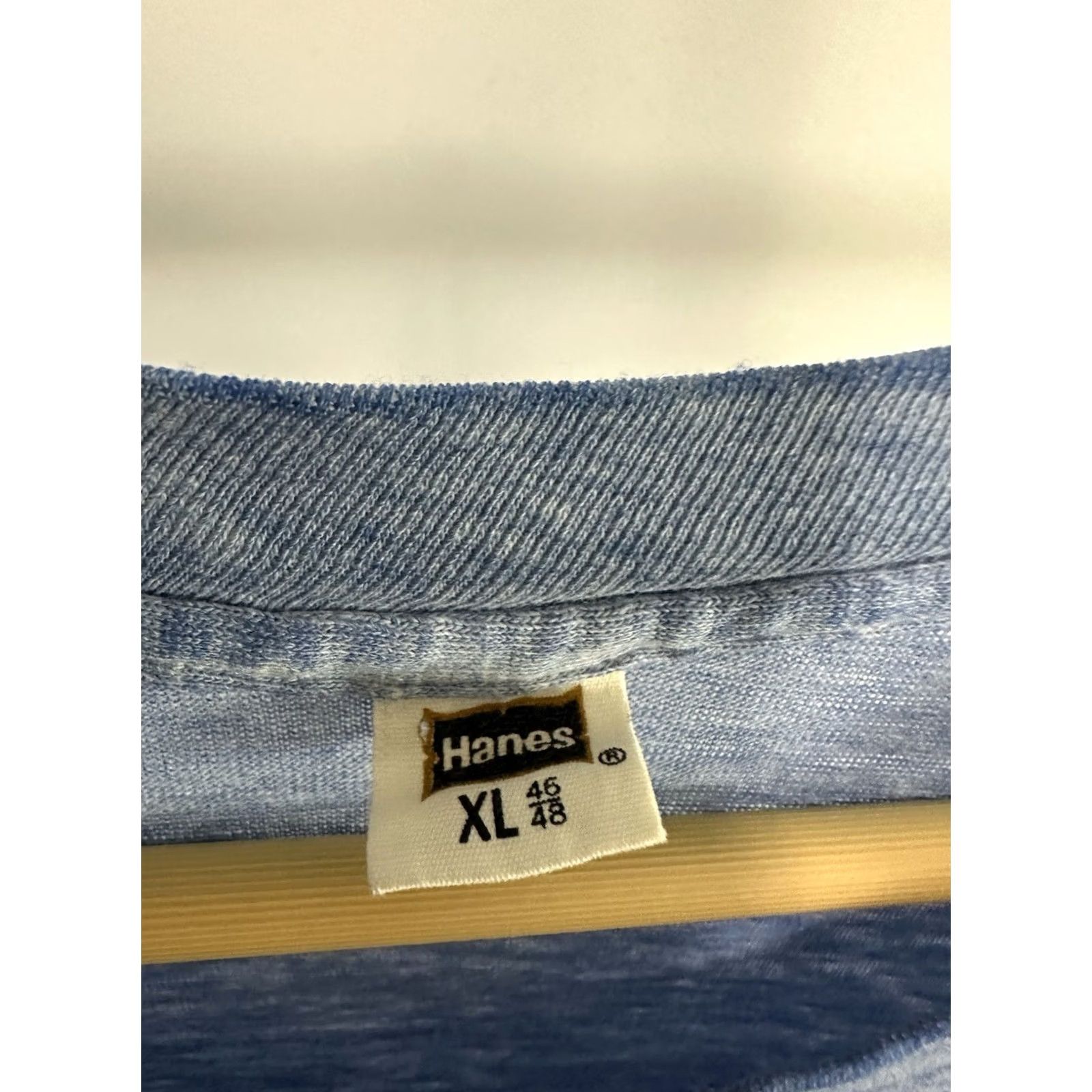 Hanes VTG 70s Hanes Worn Blue T-Shirt XL Men Shirt Burnout Gradient Faded Paper Thin 70s Grunge Size US XL / EU 56 / 4 - 3 Thumbnail