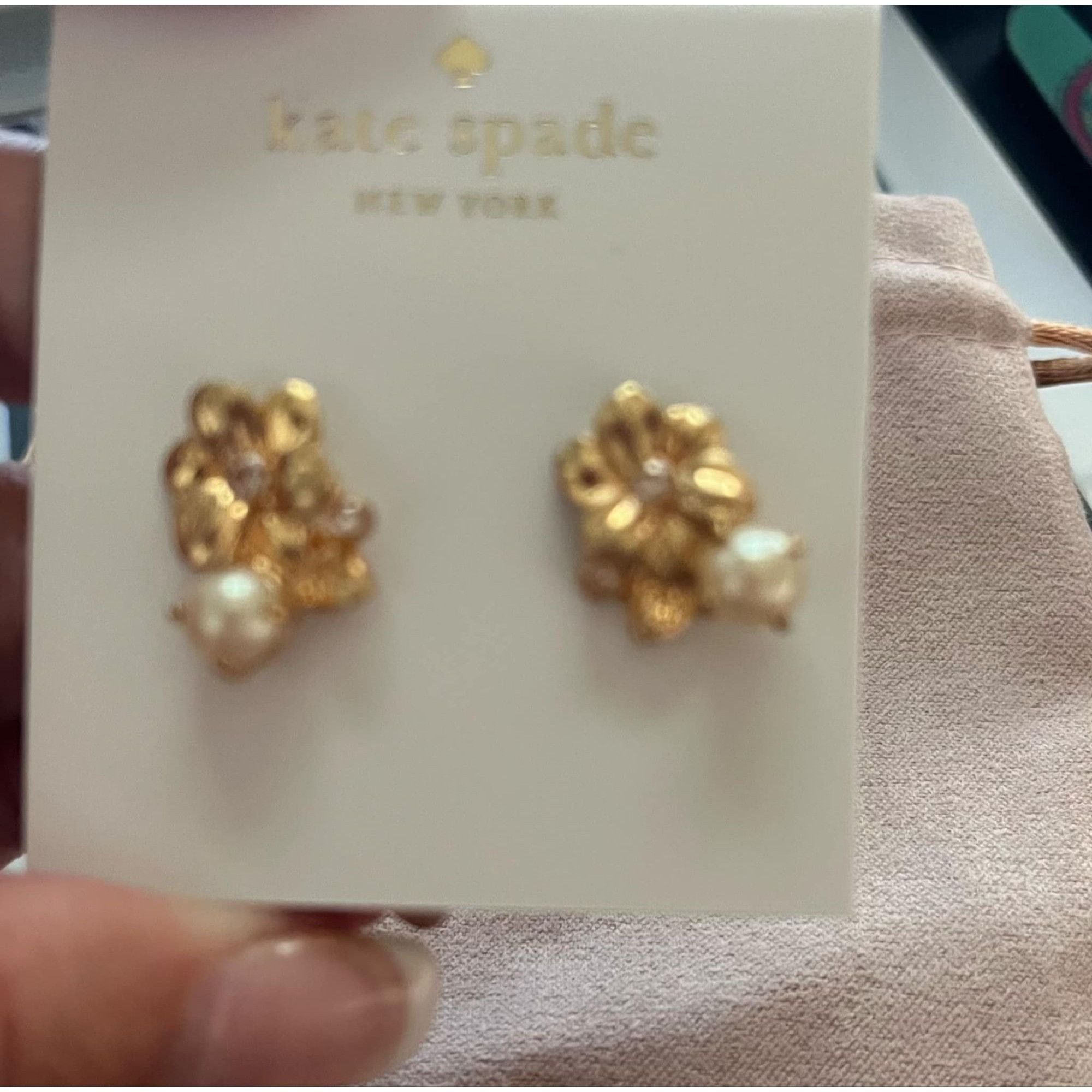 Kate Spade Kate Spade Brushed Gold Plated Garden Flower Cluster Stud Wi Size ONE SIZE - 2 Thumbnail