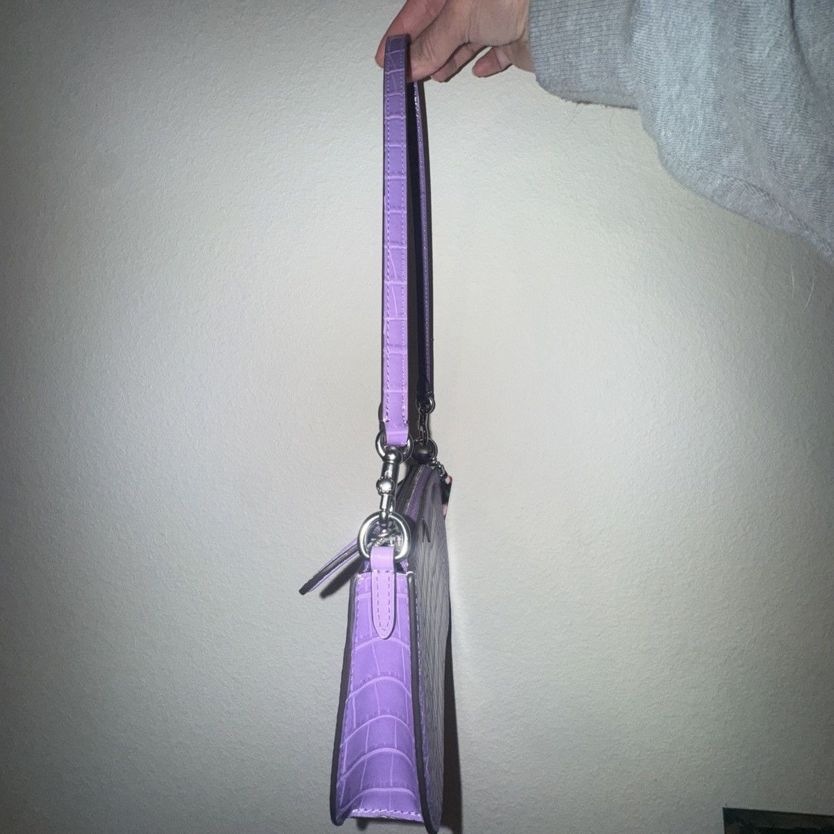Coach Coachtopia New Never Used Purple Croc Print Baguette Size ONE SIZE - 3 Thumbnail
