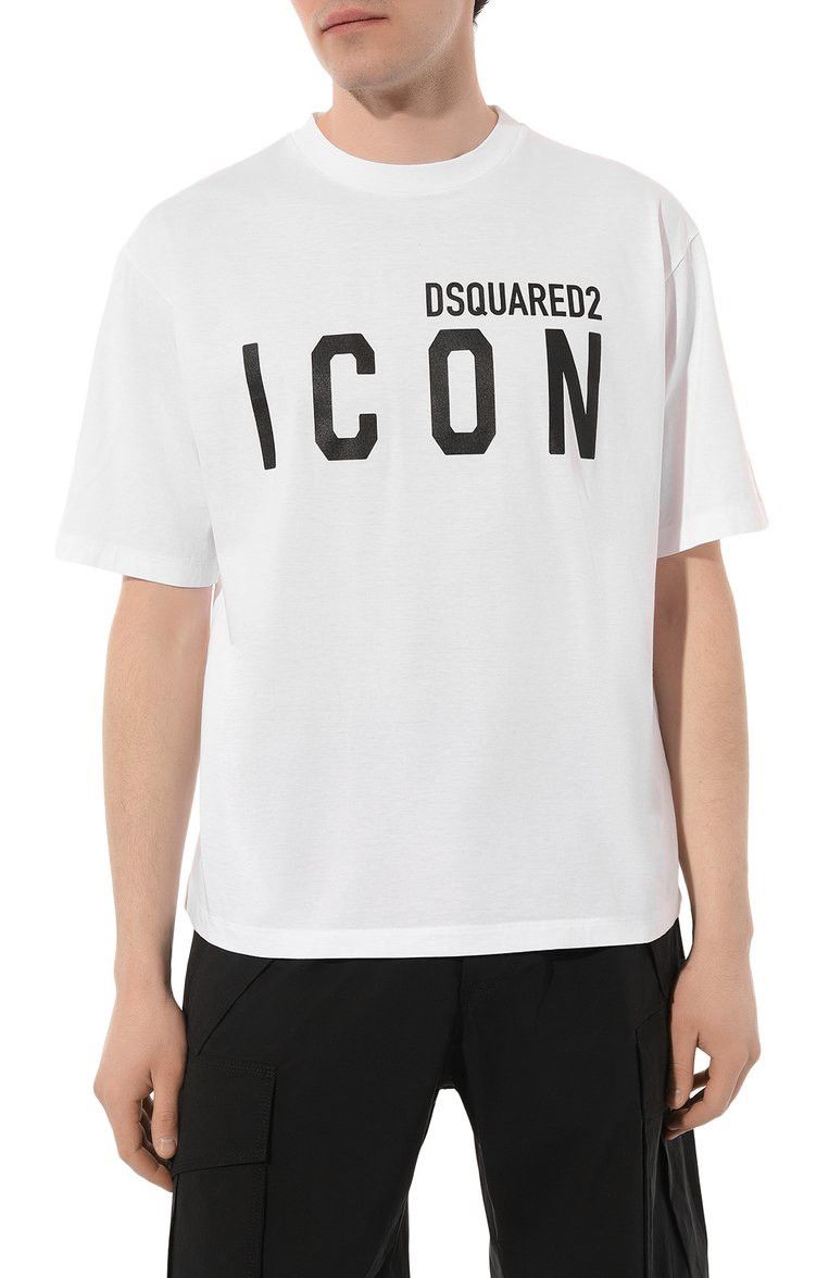 Dsquared2 ICON Men T-Shirt Big Logo Size S Made In Italy
