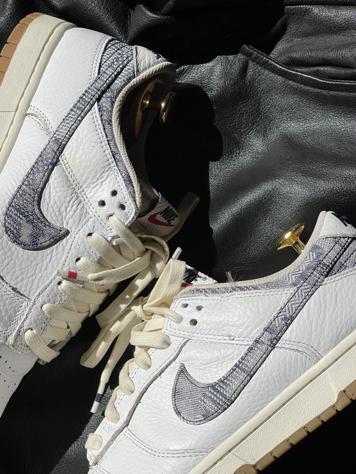 Nike Nike Dunk Low New Americana Washed Denim white leather Size US 10 / EU 43 - 5 Thumbnail