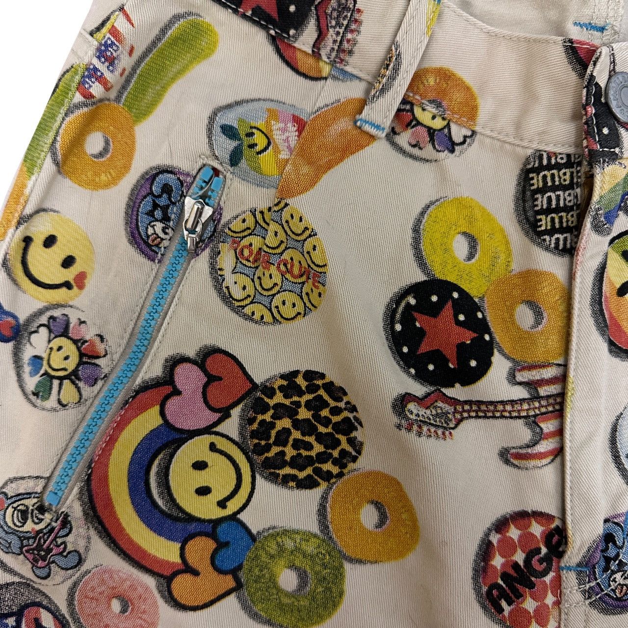 Angel Blue × Hysteric Glamour × Japanese Brand Vintage Angel Blue Multi Over Prints Pants Size US 26 / EU 42 - 8 Thumbnail